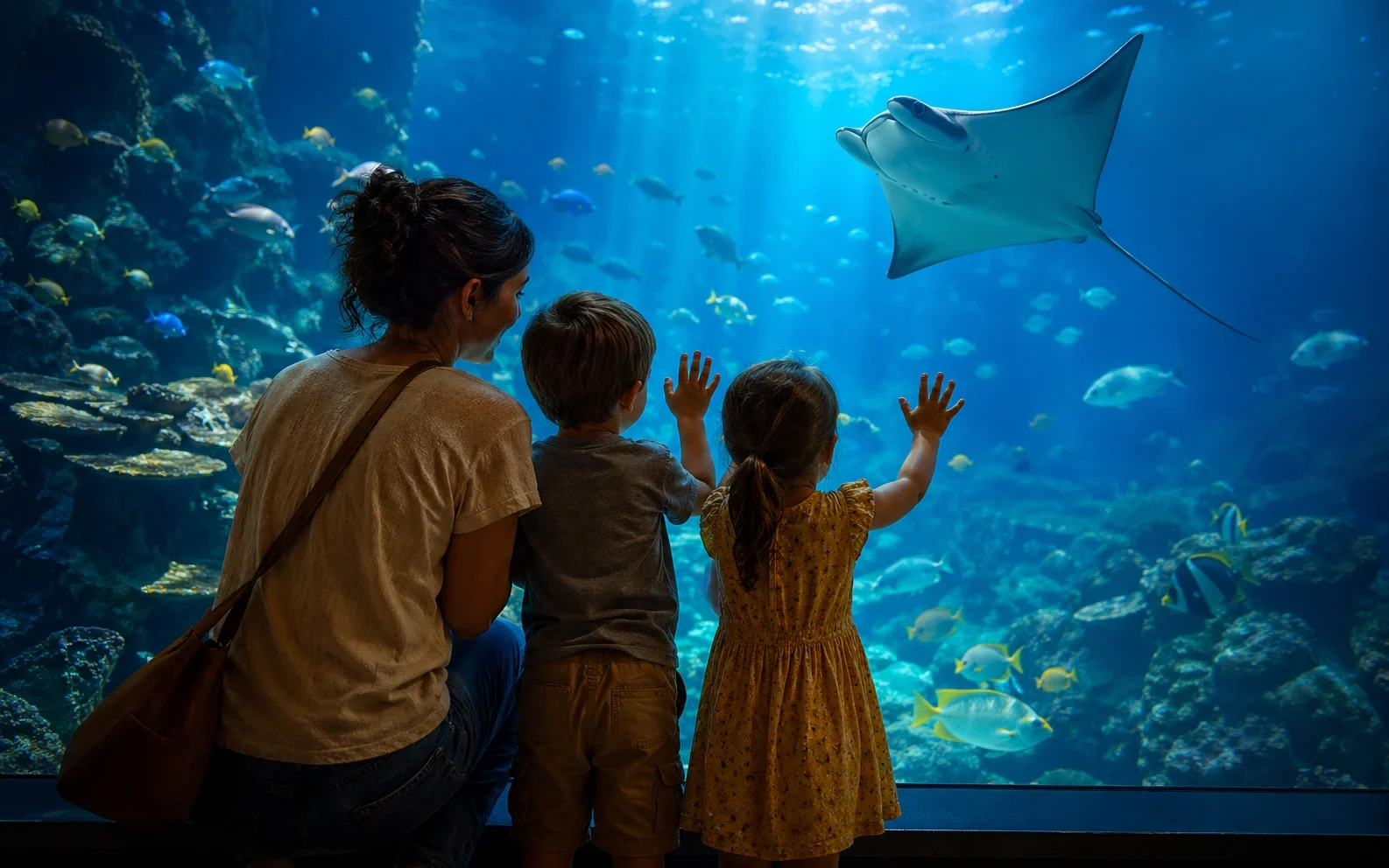 Aquarium visit as an indoor family activity near me for kids