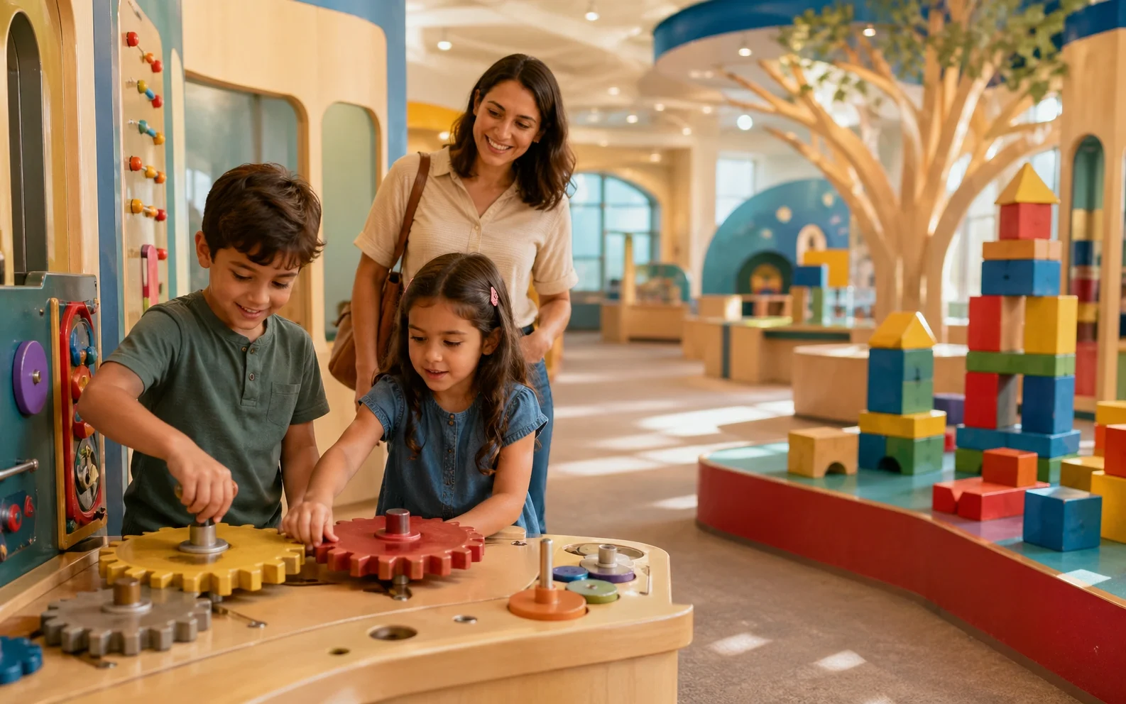 Child exploring a hands-on children's museum as a bigger same-day outing