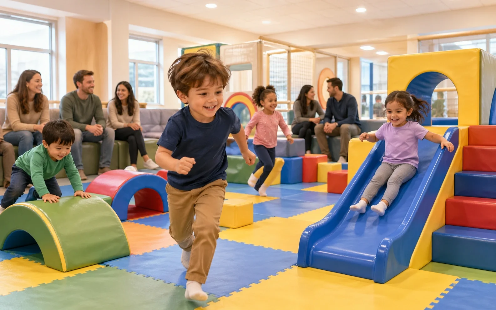 Indoor play space for high-energy kids near me on a rainy day