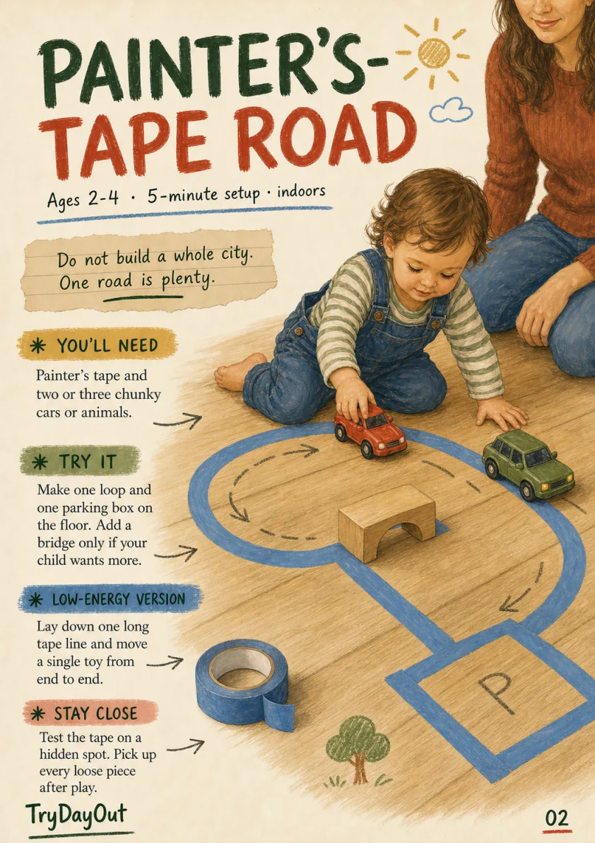 Painter's-tape road activity page preview