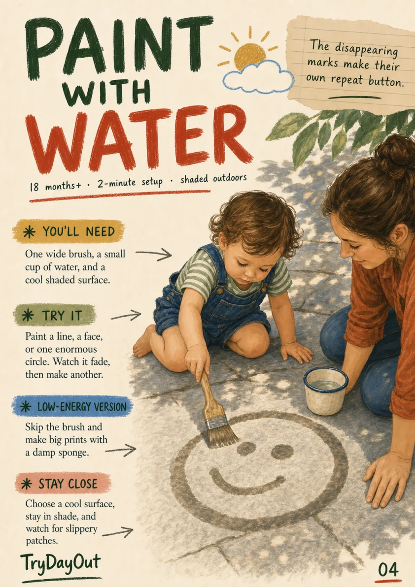Paint with water activity page preview